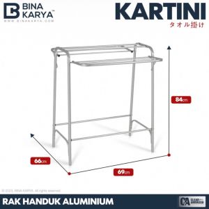 Jemuran pakaian/jemuran handuk Bina karya Rak handuk alumunium sayap Kartini stainless steel Margareth
