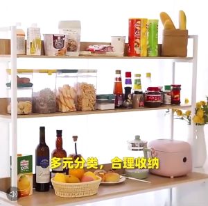 ชั้นวางของ เคาน์เตอร์ครัว ชั้นวางของในครัว ชั้นวางอเนกประสงค์ วัสดุไม้คุณภาพดี โครงเหล็กแข็งแรง รับน้ำหนักได้เยอะ จัดเก็บของได้หลากหลาย