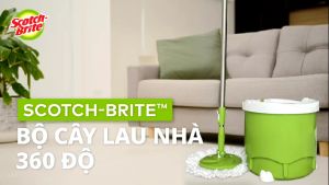 Bộ cây lau nhà thông minh 360 độ một lồng giặt 3M SCOTCH-BRITE  dùng vệ sinh sàn nhà