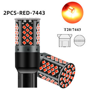 KEVANLY | 2pcs 1156 BA15S 1157 T20 7440 W21W 7443 W21/5W 2025chip 81smd LED Car Tail Bulb Brake Reverse DRL Turn Signal Light 12V Canbus