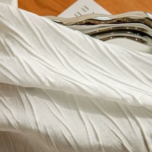 Translucent French Luxury Wrinkled Window Curtain