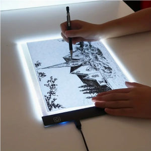 LED Drawing Board A3/A4/A5 Tracing Board Light Pad Brightness Adjustable Animation Drawing Pad Sketching Animation Light Box Electronic Art Graphic Painting Writing Table Educational Toy