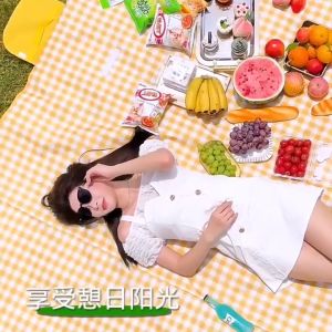 Thảm trải cắm trại ngoài trời nhiều màu xách tay đi phượt du lịch bạt trải caro nằm ngồi chụp ảnh đẹp xinh tiện dụng