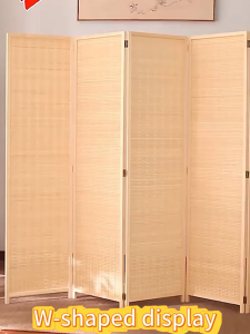 Wooden Screen Room Divider Foldable Privacy Screen Decorative Partition for Home Bedroom