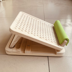 Real Wood Muscle Stretching Board Multi-Stage Standing Rehabilitation Leg Slimming Fitness Pedal Treadmill Exercise Trainer
