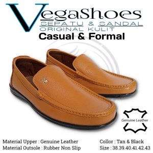 sepatu casual slipon kulit pria dewasa | sepatu santai pria kulit asli! | sepatu pria playboy