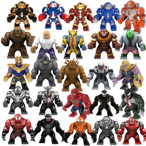 Marvel Mini Building Block Superhero Animal Figure Thanos Venom Hulk Spider Man Assembles Building Blocks Childrens Toy Gift