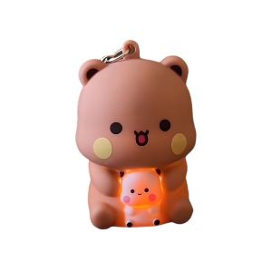 New Cartoon Kawaii Bubu Dudu Can Say I Love You Voice Toys Keychain With 3 Voices Bag Decoration Couple Gifts With Night Light