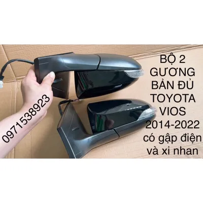 Bộ 2 Gương chiếu hậu TOYOTA VIOS 2014-2022 bản đủ có xi nhan gập điện giá rẻ