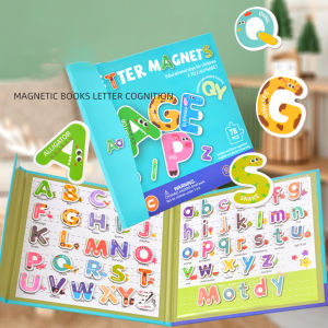 Montessori Busy Quiet Book English Magnetic Letters Card Pairing Exercise Puzzle Spell Games Kids Early Educational Toys Gifts