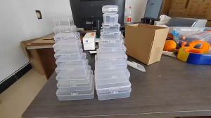 กล่องพลาสติกใส ทรงสี่เหลี่ยมจัสตุรัส กล่องเก็บเครื่องประดับ กล่องเก็บของขนาดเล็ก ขนาดพกพา กระเป๋าที่สุขภาพสูง