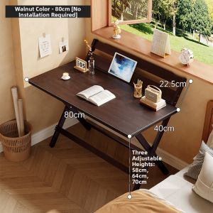ZHUSHANXIA | Foldable Study Desk for Bedroom Home Small Spaces Simple Wall-Leaning