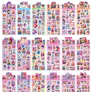 K-pop Demon Huntes Laser sticker Guka Devil Mens Group Anime Laser Cut Sticker for Office Stationery School Supplies Decoration