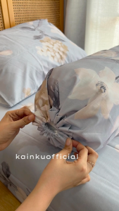 Sprei Jepang 120x200 tinggi 40cm Single size Katun asli Adem Karet Anti geser Motif Bunga Minimalis