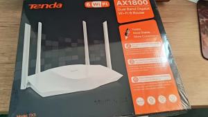 Tenda | Tenda AX1800 WIFI6 Router 1775Mbps Wireless Network Gigabit Wide Signal Range Dual Band 802.11AX MU-MIMO OFDMA Beamforming+