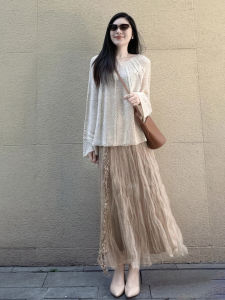 XUECAIQI | Slimming Younger Looking Lazy Knit Outfit