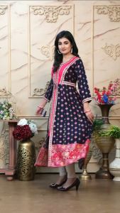 Long Kurti Dress🔥 Kurti Panjang Muslim Bollywood 🔥Sinple Tops Office Wear Traditional 🔥Indian Modern Gaun G