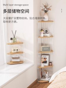 Acrylic Corner Wall Mounted Multi-Layer Bookshelf Triangular Stand Storage Organizer Modern Minimalist Design Home Furniture