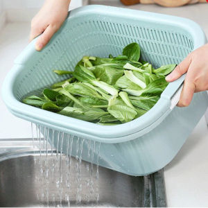 Defasilk | Double Layer Plastic Drainer Wash Basin