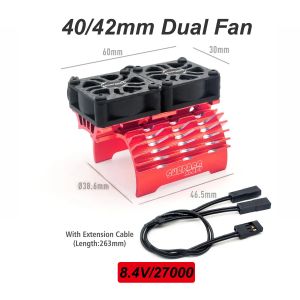 SURPASS 28/29mm 36mm 40/42mm 56mm Motor Cooling Fan Metal Heat Sink Holder 8.4V for 1/12 1/10 1/8 1/5 RC Car Brushless Motor