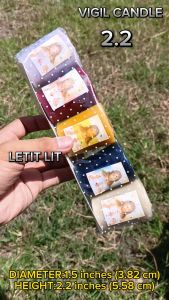 VIGIL CANDLES 5pcs/Pack (Plain and Jelly) 2.2/2.5 inches