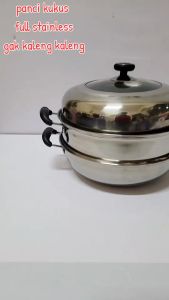 Panci Kukus Panci Siomai Steam wok shefu 32 Cm SUS 201 Kualitas Tebal Bagus