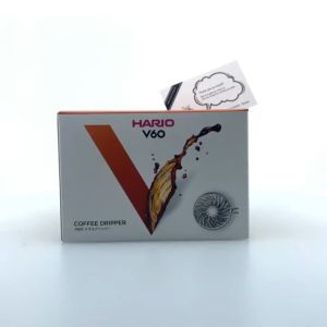 HARIO V60 ดริปเปอร์โลหะ ปลอดภัยกับเครื่องล้างจาน สีเงิน ขนาด 1-4 ถ้วย ผลิตในญี่ปุ่น อุปกรณ์ชงกาแฟ