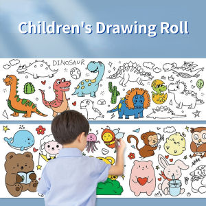 Childrens Drawing Roll DIY Coloring Paper Roll Color Filling Paper Graffiti Scroll Paper-cut for Kids Painting Educational Toys