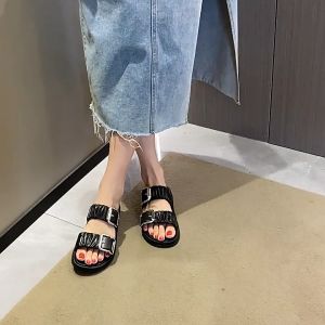 ELMORA | SD1602 Slipper Jelly Home Sendal Strap Flat 2 Tali Wanita Gesper Sandal Non-slip Korea