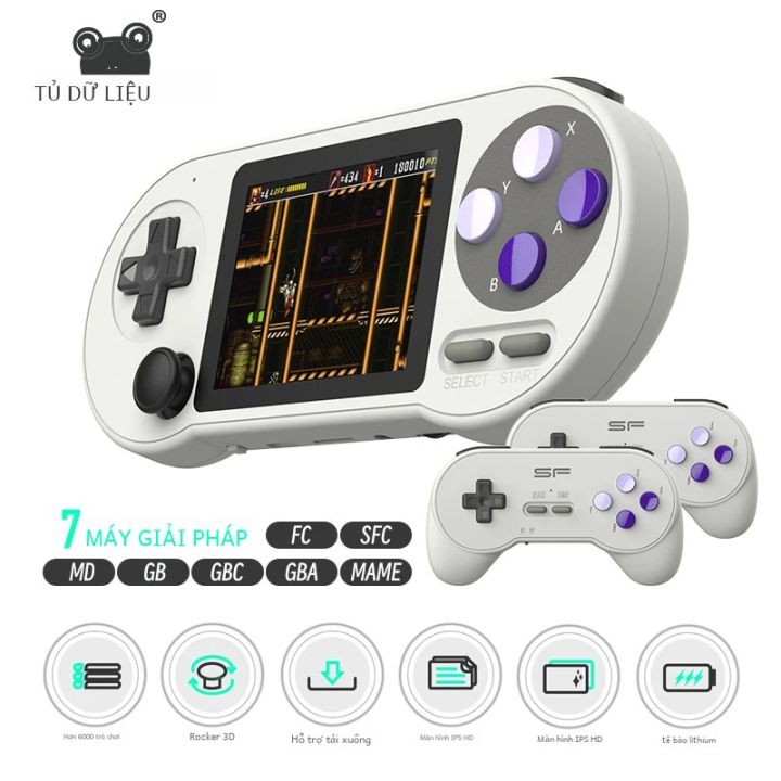 Dữ Liệu Ếch SF2000 Máy Chơi Game Cầm Tay Di Động Màn Hình IPS 3 Inch Retro Trò Chơi Điện Tử Tích Hợp 6000 Thiết Bị Chơi Game Retro Thân Thiện Với Trẻ Em
