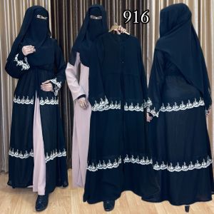 [ABAYA ORI] ABAYA DUBAI TURKEY 916  GAMIS ARAB SAUDI INDIA MAXI DRESS TREND KEKINIAN GAMIS BORDIR BUSUI FASHION WANITA MURAH MUSLIMAH /TERBARU / COUPLE / GAMIS LEBARAN / TERLARIS / ABAYA UMROH BEST SELLER BISA BAYAR DI TEMPAT/COD
