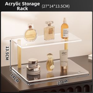CHUJUN | Cosmetic Organizer Desk Makeup Station Perfume Skincare Storage Transparent Jewelry Holder