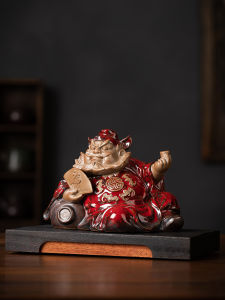 Ask Porcelain Pavilion Wang Shun Creative Ceramic Zhong Kui Decoration Zen Character Home Living Room and Tea Room Decorative Craft Gift