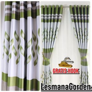 GORDEN Hordeng Jendela Minimalis blackout model smokring tinggi 230cm
