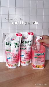 Cairan Pencuci Piring & Alat Masak Liquid Dishwashing Eco Friendly Yuri Ligent Bio Pump 1000 Ml Varian Lime & Bergamot Lemon & Bergamot Grapefruit & Bergamot Pouch 600 Ml Varian Lime & Bergamot Lemon & Bergamot Grapefruit & Bergamot