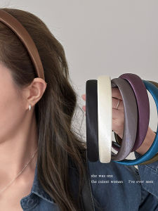 Phụ Kiện Tóc Nữ Satin Pure Color Headband 2025 Mùa Hè Thời Trang Phụ Kiện Tóc Cao Cấp Thường Ngày Không Có Kim Cương