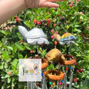 โมบายแขวน กระดิ่งลม เต่าเงินเต่าทอง โชคลาภเงินทอง(พร้อมส่ง)