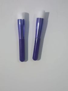 2PCS Purple Foundation Concealer Brushes Dense Synthetic Bristles Angled Makeup Brushes for Liquid Foundation Cream Concealer
