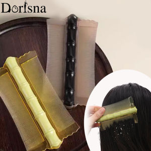 Dorisna ผ้าไม้ไผ่ รูปทรง สไตล์หวีฟัน หนา 2 คัน กำจัดรัง ความสะอาด หนังศีรษะ วดศีรษะ อุปกรณ์ ผมกำจัดหมัด