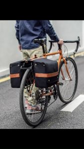Rockbros A21 Tas Sepeda Gravel Touring Vintage Retro 27L Pannier Bag