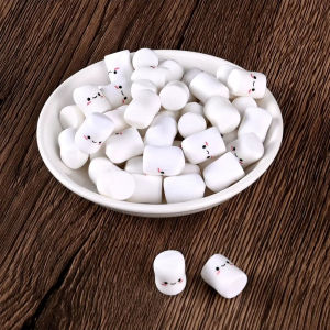 10pcs Resin Simulation Expression Cotton Candy Cream Clay Accessories DIY Handmade Materials Resin Parts
