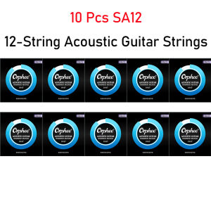 IRIN | 10 Pcs Orphee SA12 12-String Acoustic Guitar Strings in Phosphor Bronze Professional 12 String Folk Guitar Accessories & Parts