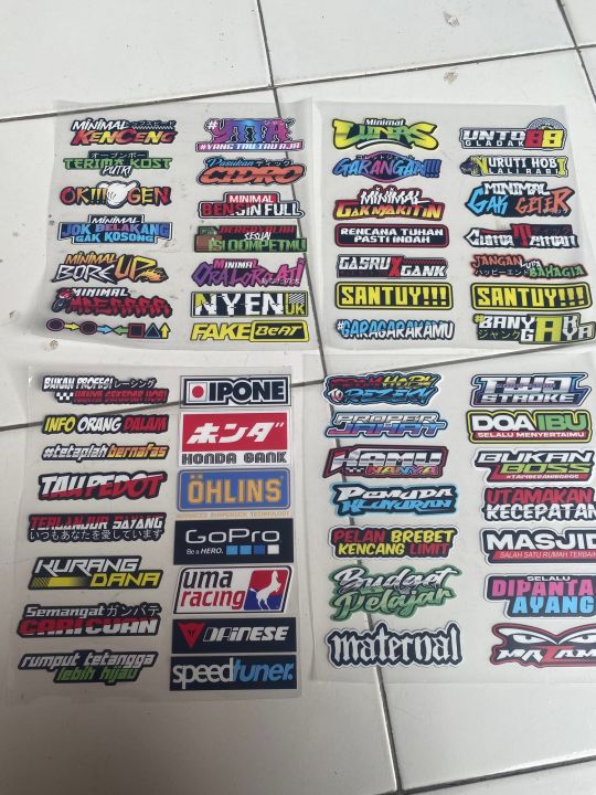 STIKER PACK KATA KATA BAHAN TRANSPARAN / STIKER KATA KATA TERBARU ...