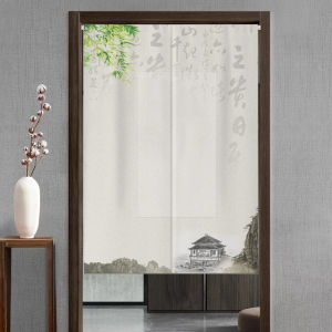 FEISIYI | Custom No-drilling New Chinese Style Fabric Door Curtain