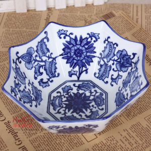 Special Offer Jingdezhen Ceramics European Style Dried Fruit Plate Candy Plate Pots Creative Blue and White Porcelain Hand Painted Snack Dish Fruit Plate