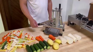 Multifunctional Fruit Vegetable Strip Cutter | Cucumber Potato Radish Lotus Root Cutting Machine