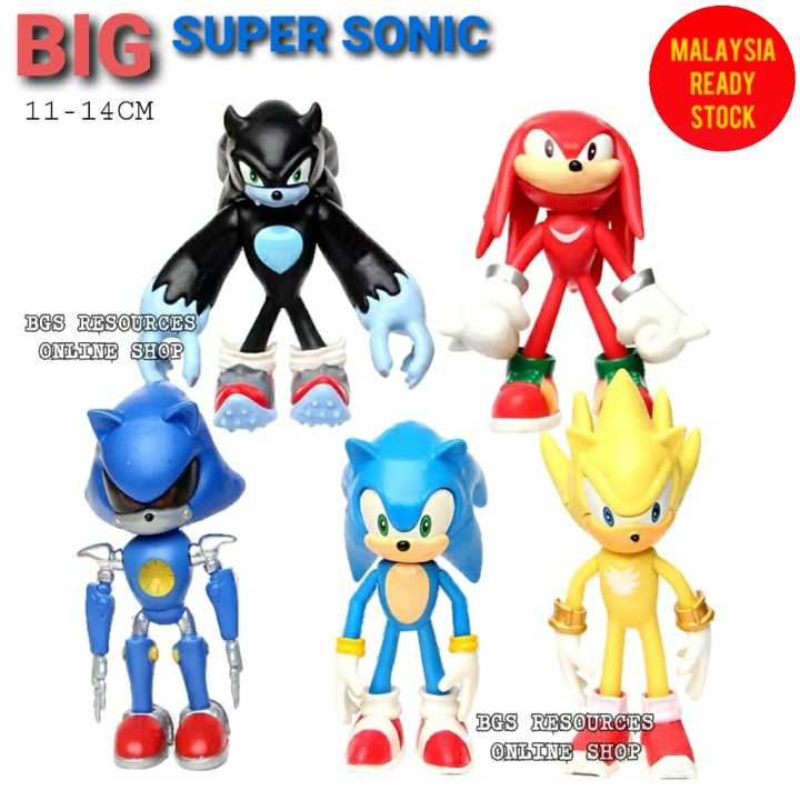 READY STOCK 5PCS BIG SUPERSONIC FIGURE SUPER SONIC THE HEDGEHOG SONIC