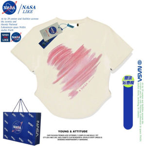 One Long One Short Couple Wear Summer Heart Trendy Pure Cotton Short Sleeve T-shirt Men and Women 2023 New Arrival Niche Design