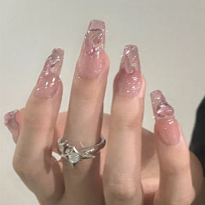 Ice Transparent French Nail Art Stickers Short Fake Nails Premium Feeling Wearable Nail Tips Easy to Remove Beauty Tools