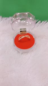 Cincin Tasya 01 Alloy Lapis Mas 18K Permata Zirconia Premium Quality & Tahan Lama RP008G